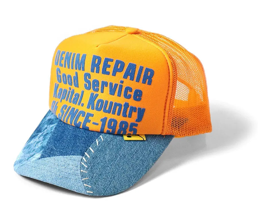 KAPITAL DENIM REPAIR SERVICE PT denim truck cap hat trucker