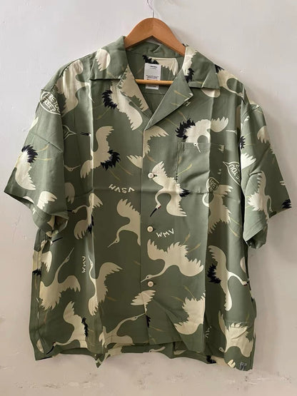 VISVIM KOFU CROSBY S/S HIKAKU|Red-crowned crane short-sleeved shirt men's 23SS