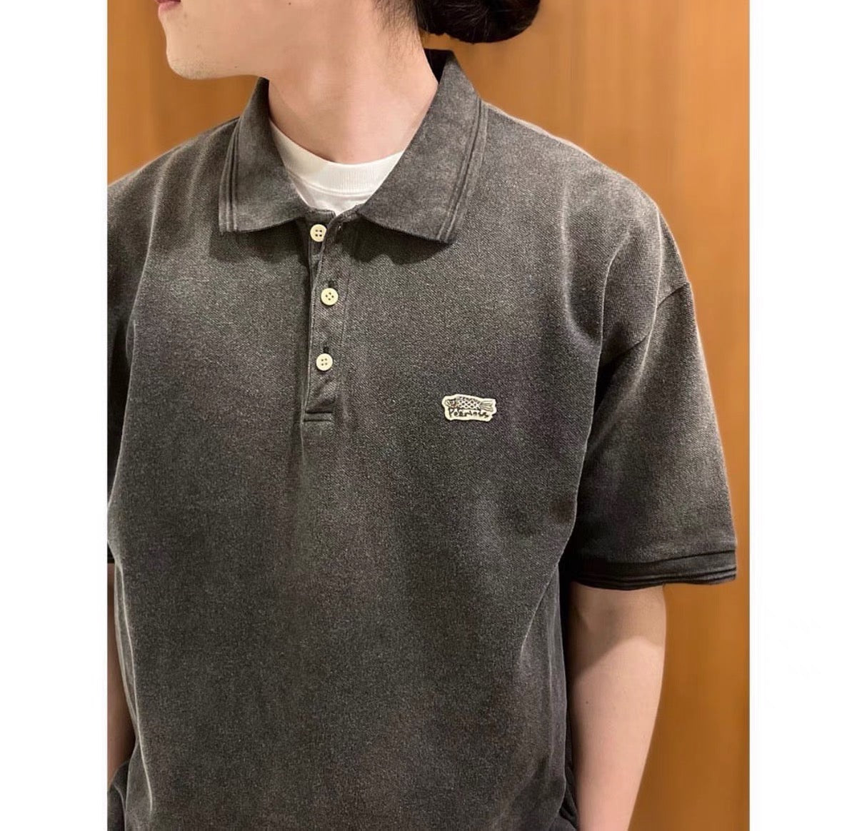 VISVIM KOFU JUMBO WELLER DMGD washed distressed Polo shirt carp