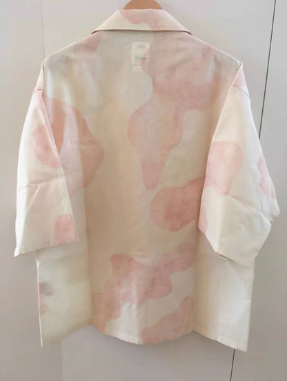 VISVIM kofu 21aw Cornet Shirt S/S (W/L) British Army Pink Camouflage