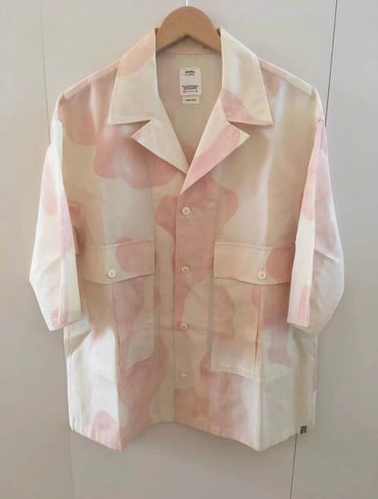 VISVIM kofu 21aw Cornet Shirt S/S (W/L) British Army Pink Camouflage