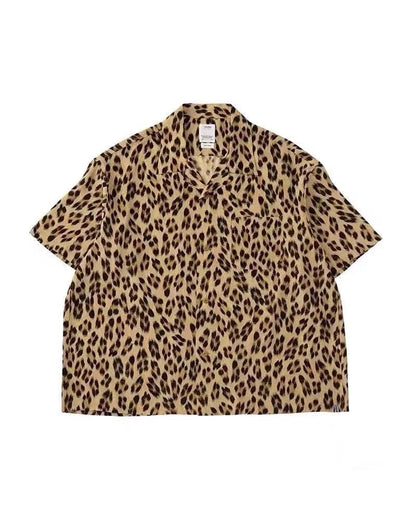 VISVIM 23ss caban Nakamura casual Hawaiian leopard print short-sleeved cardigan shirt