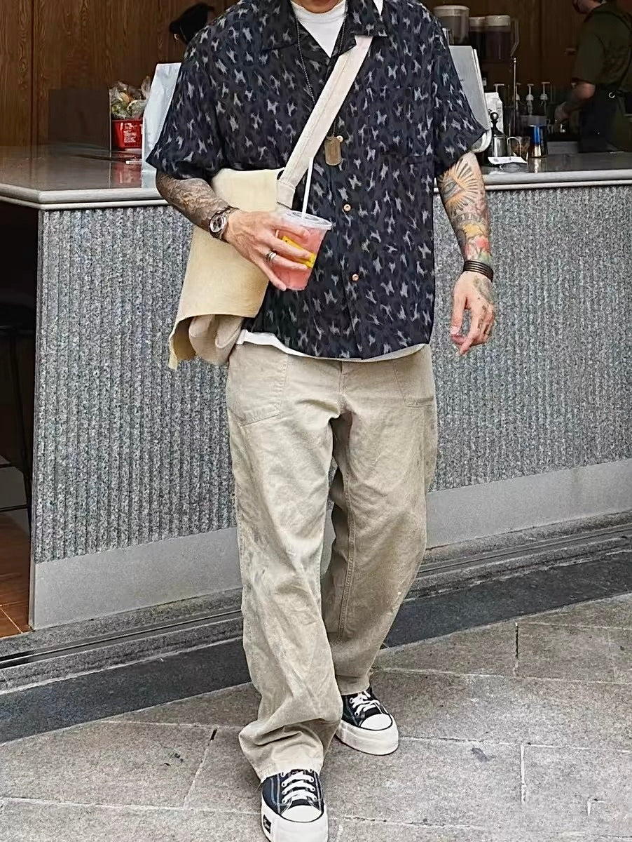 VISVIM 23ss caban Nakamura カジュアル ハワイアン ヒョウ柄 半袖 カーディガン シャツ