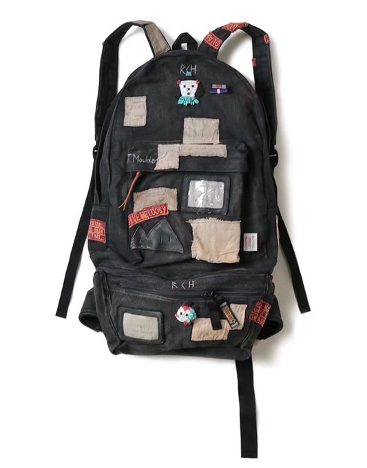 KAPITAL 19AW embroidery casual stitching distressed wandering Mickey casual backpack