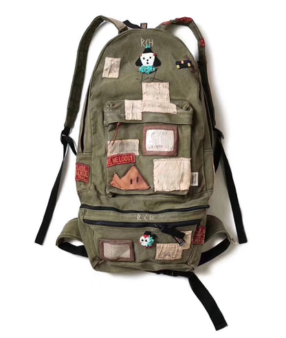 KAPITAL 19AW embroidery casual stitching distressed wandering Mickey casual backpack