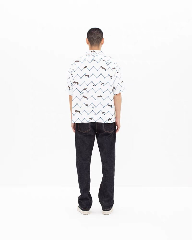 VISVIM 23SS COPA Nakamura Japanese couple casual Hawaiian bat short-sleeved cardigan shirt