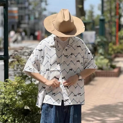 VISVIM 23SS COPA Nakamura Japanese couple casual Hawaiian bat short-sleeved cardigan shirt