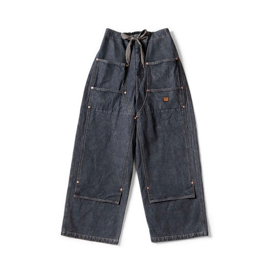 KAPITAL 24SS Canvas W Knee Easy Baggy Pants