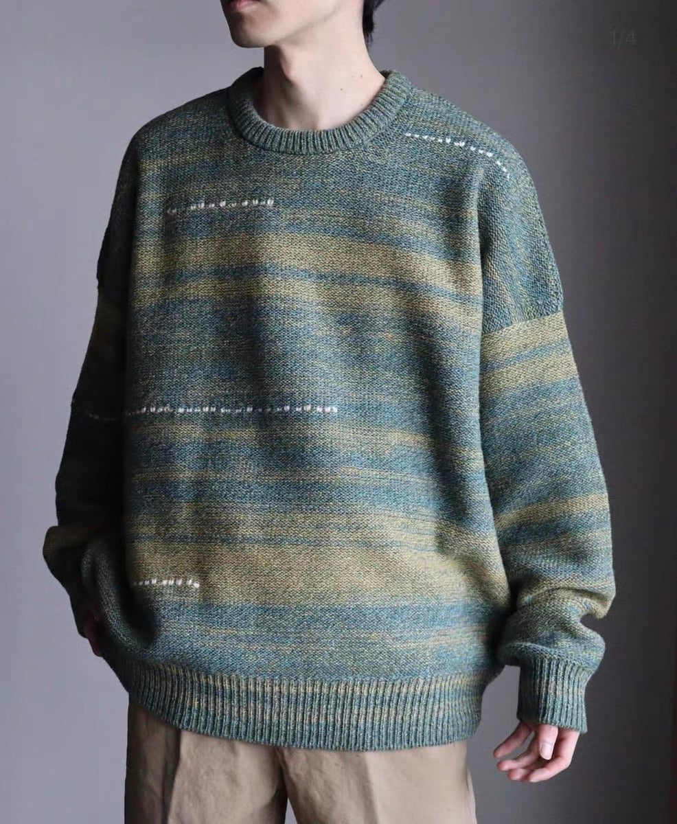 VISVIM KOFU 22SS AMPLUS KNIT GRADIENT long-sleeved knit sweater