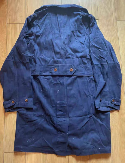 VISVIM KOFU PEERLESS SHOP COAT 18AW ink-splashed distressed windbreaker jacket