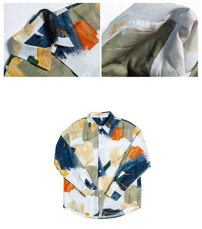 Malevich|All over printed cotton long sleeves