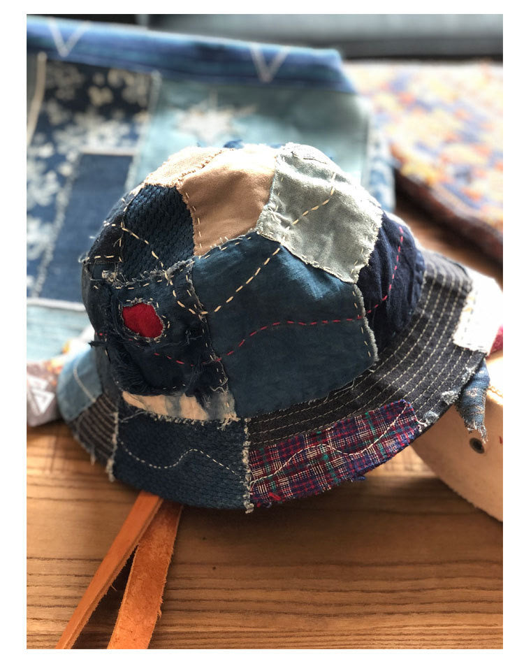 KAPITAL Hirata Kazuhiro's bucket hat stitching pure handmade ragged old fashion