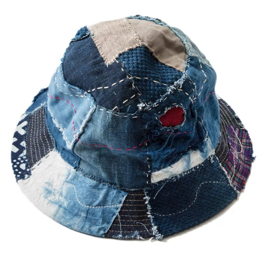 KAPITAL Hirata Kazuhiro's bucket hat stitching pure handmade ragged old fashion