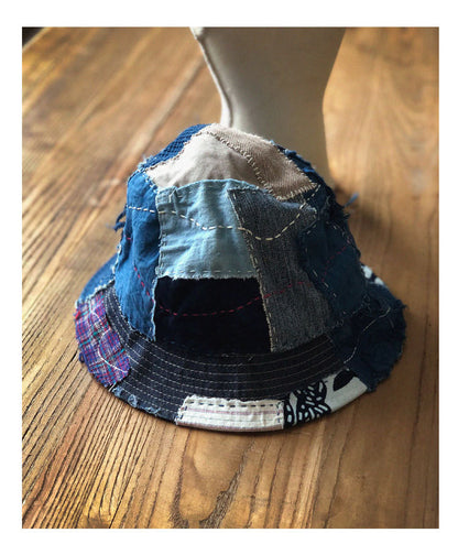 KAPITAL Hirata Kazuhiro's bucket hat stitching pure handmade ragged old fashion