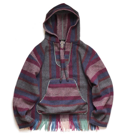 KAPITAL 23AW Kazuhiro Hirata wool warm color matching hooded sweatshirt