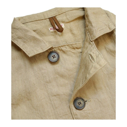 KAPITAL 23AW Hirata Kazuhiro Linen Colorblock Lapel Jacket Shirt