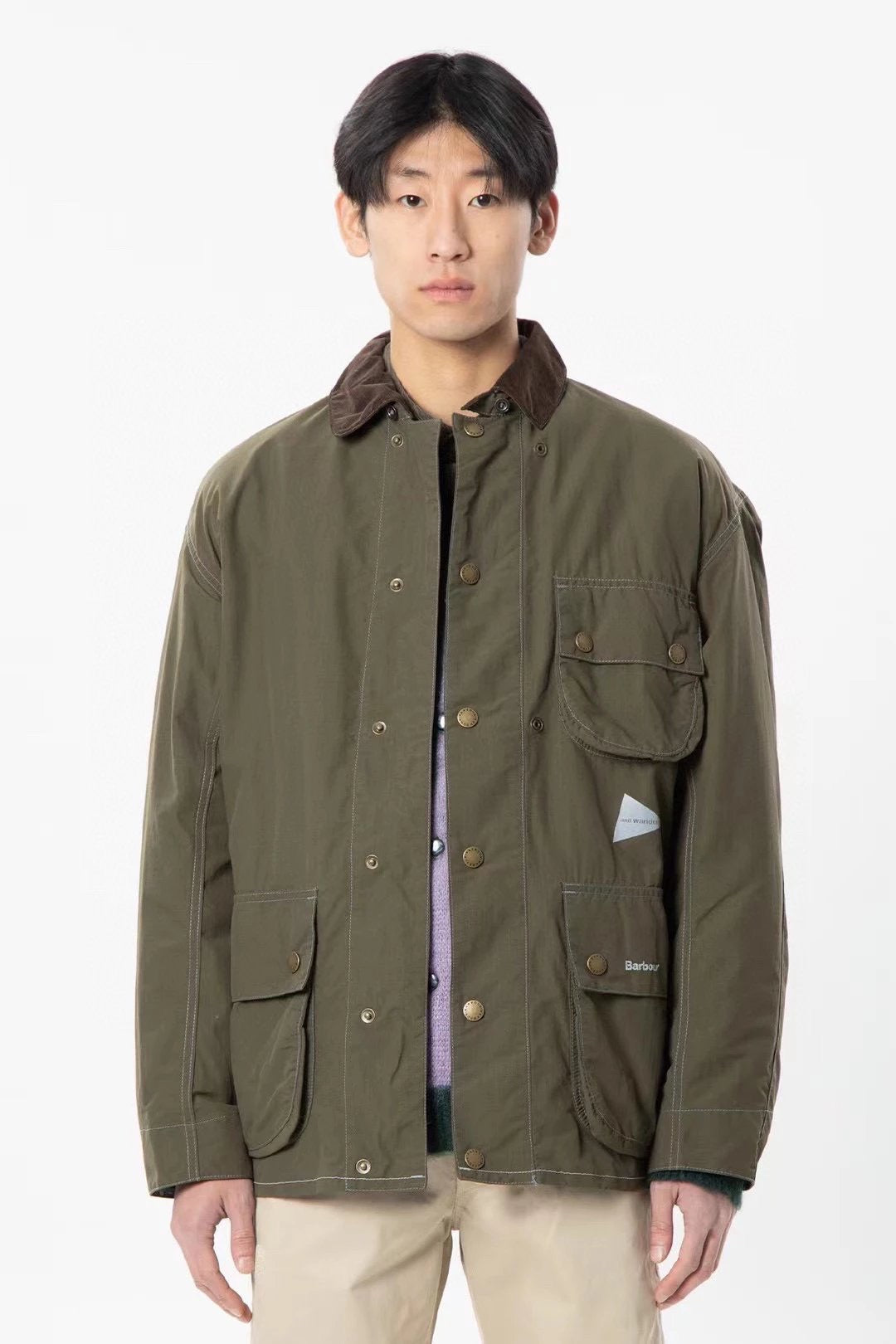 Barbour × and wander collaboration functional multi-pocket jacket