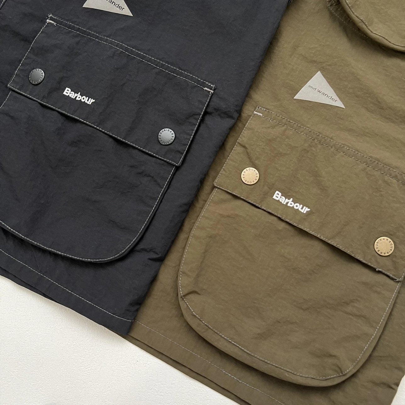 Barbour × and wander collaboration functional multi-pocket jacket