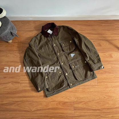 Barbour × and wander collaboration functional multi-pocket jacket