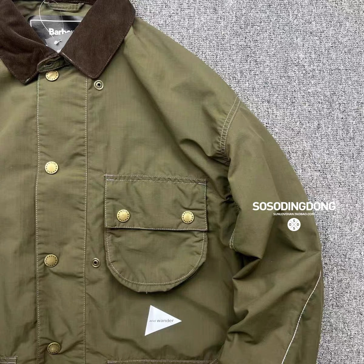 Barbour × and wander collaboration functional multi-pocket jacket