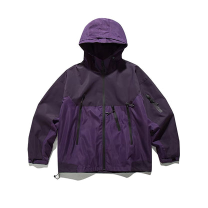 PD|Colorblock Jacket Youthful Waterproof Windproof Contrast Color Casual Jacket