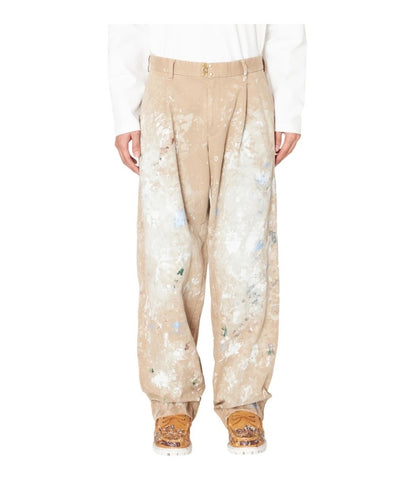 MIHARA YASUHIRO 24AW ink-splashed distressed tapered casual trousers