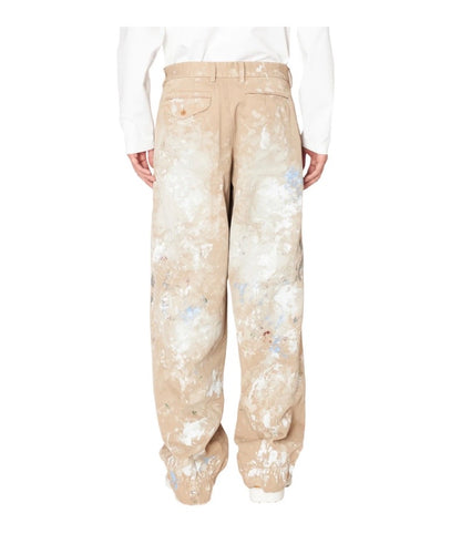 MIHARA YASUHIRO 24AW ink-splashed distressed tapered casual trousers