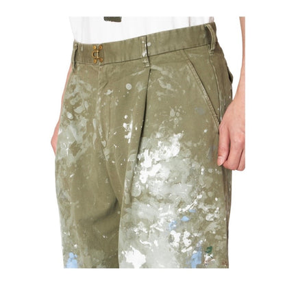 MIHARA YASUHIRO 24AW ink-splashed distressed tapered casual trousers