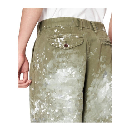 MIHARA YASUHIRO 24AW ink-splashed distressed tapered casual trousers