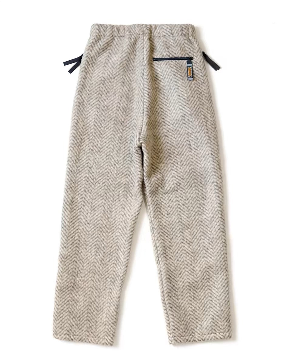 KAPITAL Warm wool fleece suede patch loose elastic casual trousers