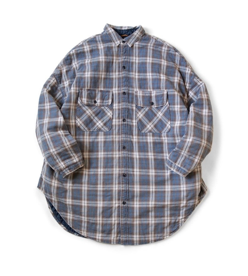 KAPITAL Casual Warm Plaid Mid-Length Cotton Long-Sleeved Jacket