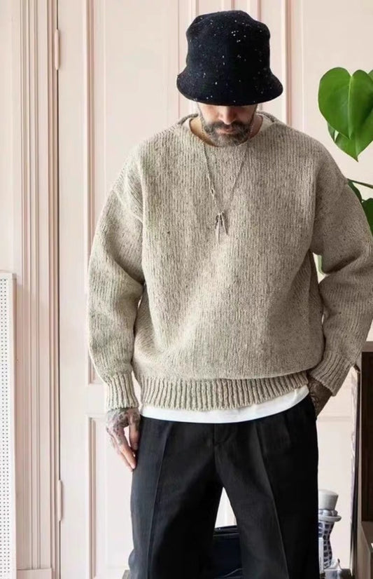 VISVIM KOFU AMPLUS BOATNECK wool tadpole Thor same style handmade sweater