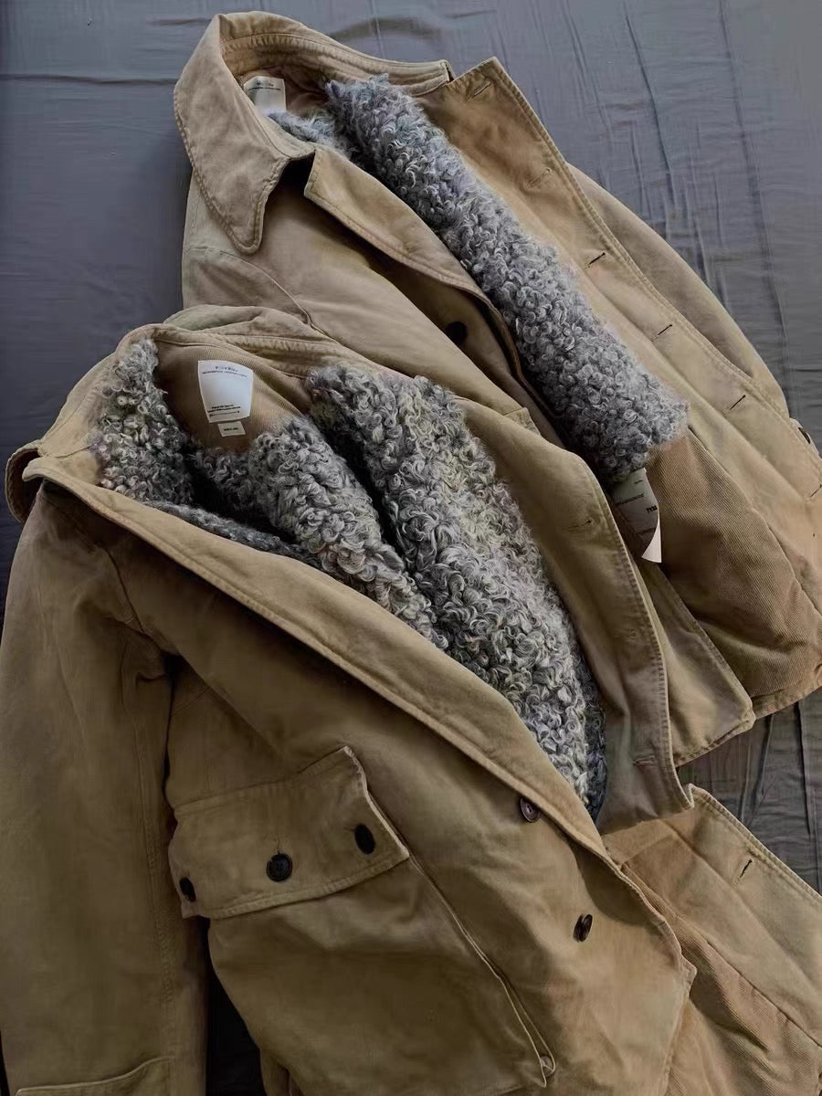 VISVIM WINFIELD SHEARLING COAT Four sheep coat