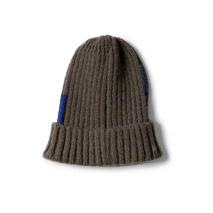 KAPITAL Hirata Kazuhiro two-tone cotton and linen knitted beanie