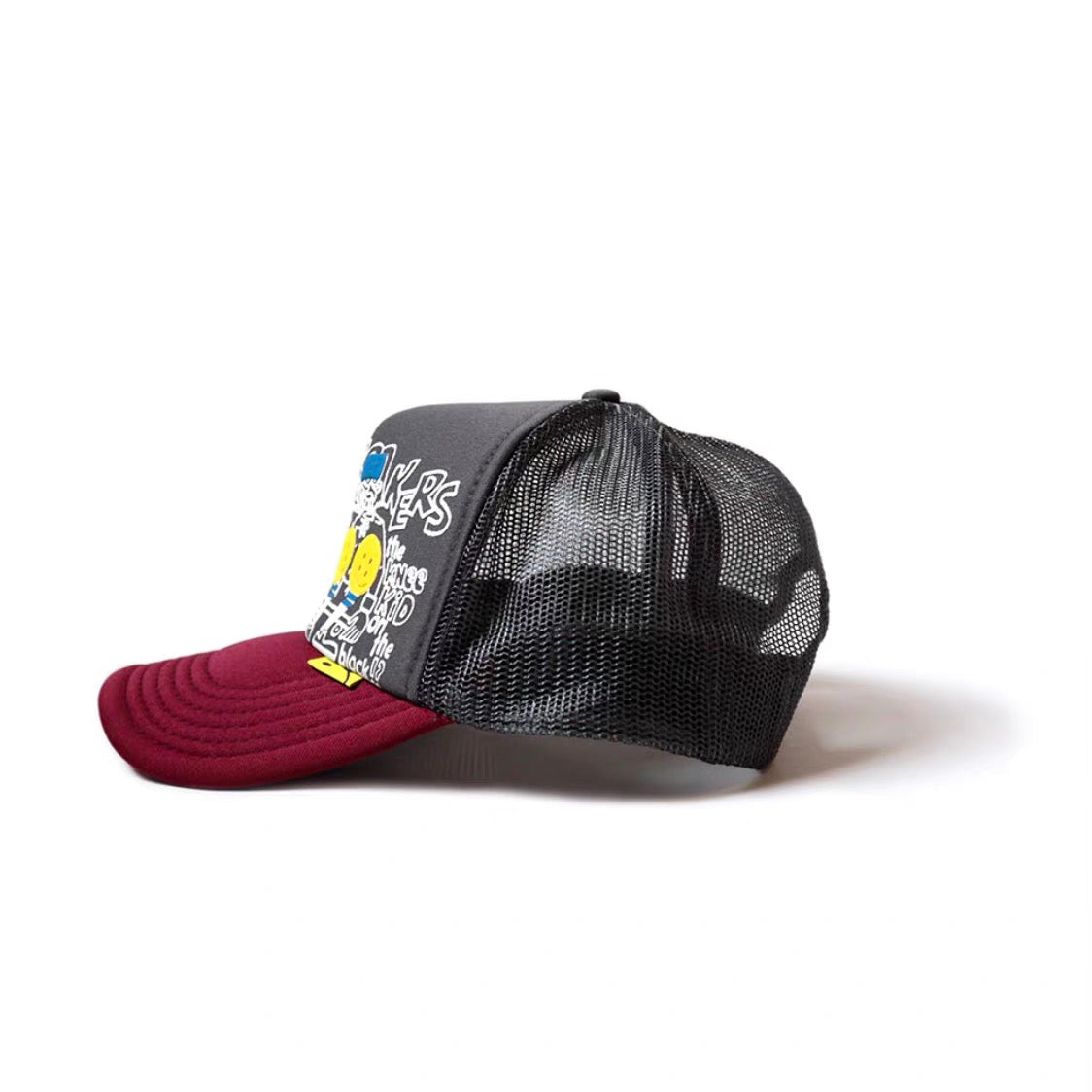 KAPITAL Hirata Kazuhiro two-color graffiti print smiley face adjustable cap