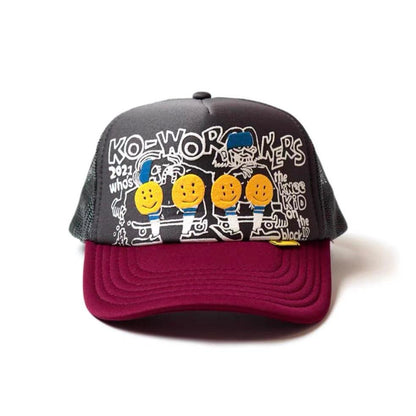 KAPITAL Hirata Kazuhiro two-color graffiti print smiley face adjustable cap