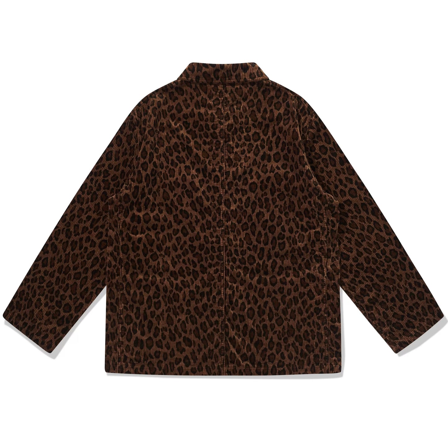 JELADO 24AW corduroy leopard print loose long-sleeved jacket