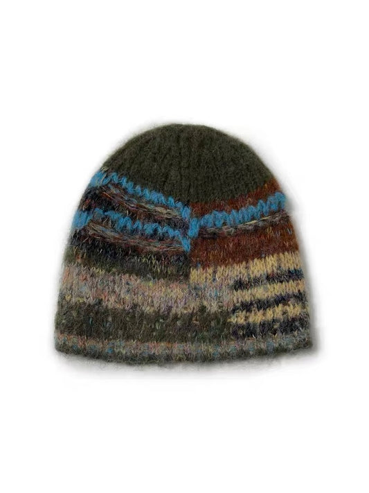 Fun Striped Woolen Hat Cold Hat