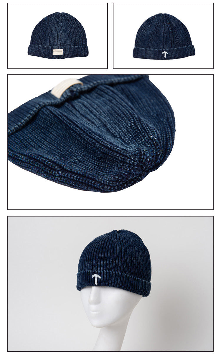 INDIGO Generation 2 Knit Arrow Navy Cold Cap Blue Dye Hand Washed