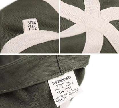 USAAF A-3 Mechanic's Cap HBT Men's WWII Military Cap