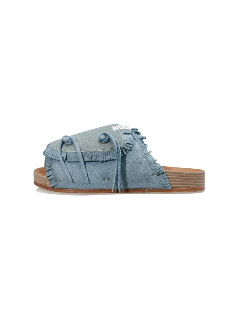 visvim Thick Sole Pony Hair Patchwork Tassel Suede Couple Shoes