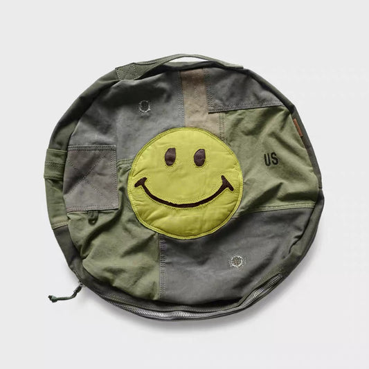 Smiley face dismantling outdoor home washed old canvas color matching pillow