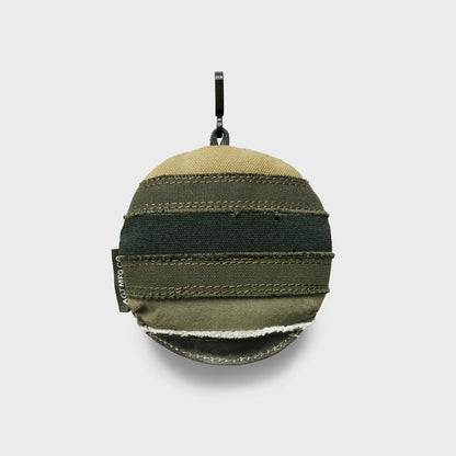 Fuzzy canvas colorblock washed carry-on backpack pendant