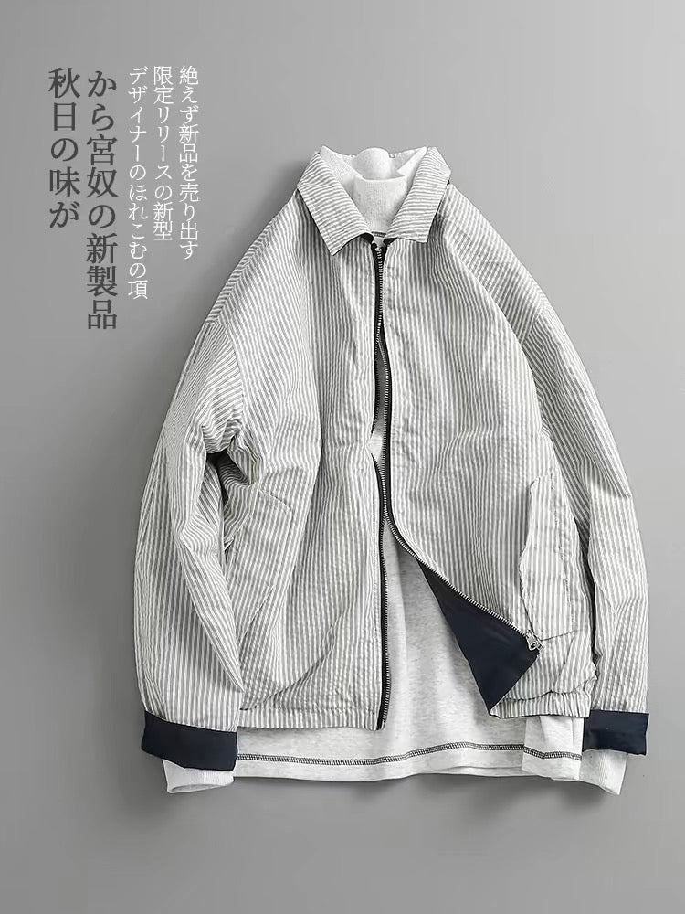 Fashion brand outdoor loose double-sided wearable lapel jacket