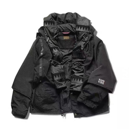 KAPITAL patchwork waterproof and windproof multifunctional jacket